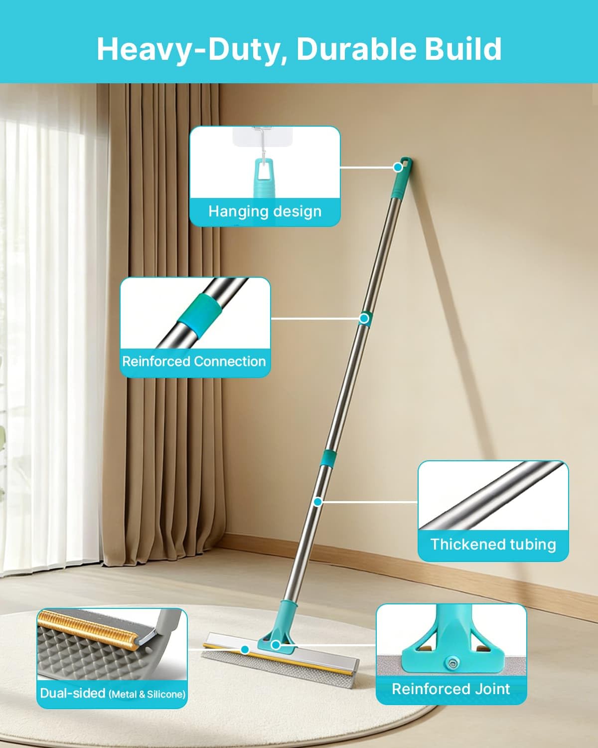 Pawbena Carpet Rake stainless steel rod ensures durable, reusable performance.