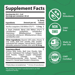 Pawbiotix bottle label close-up highlighting USA-made GMP status.