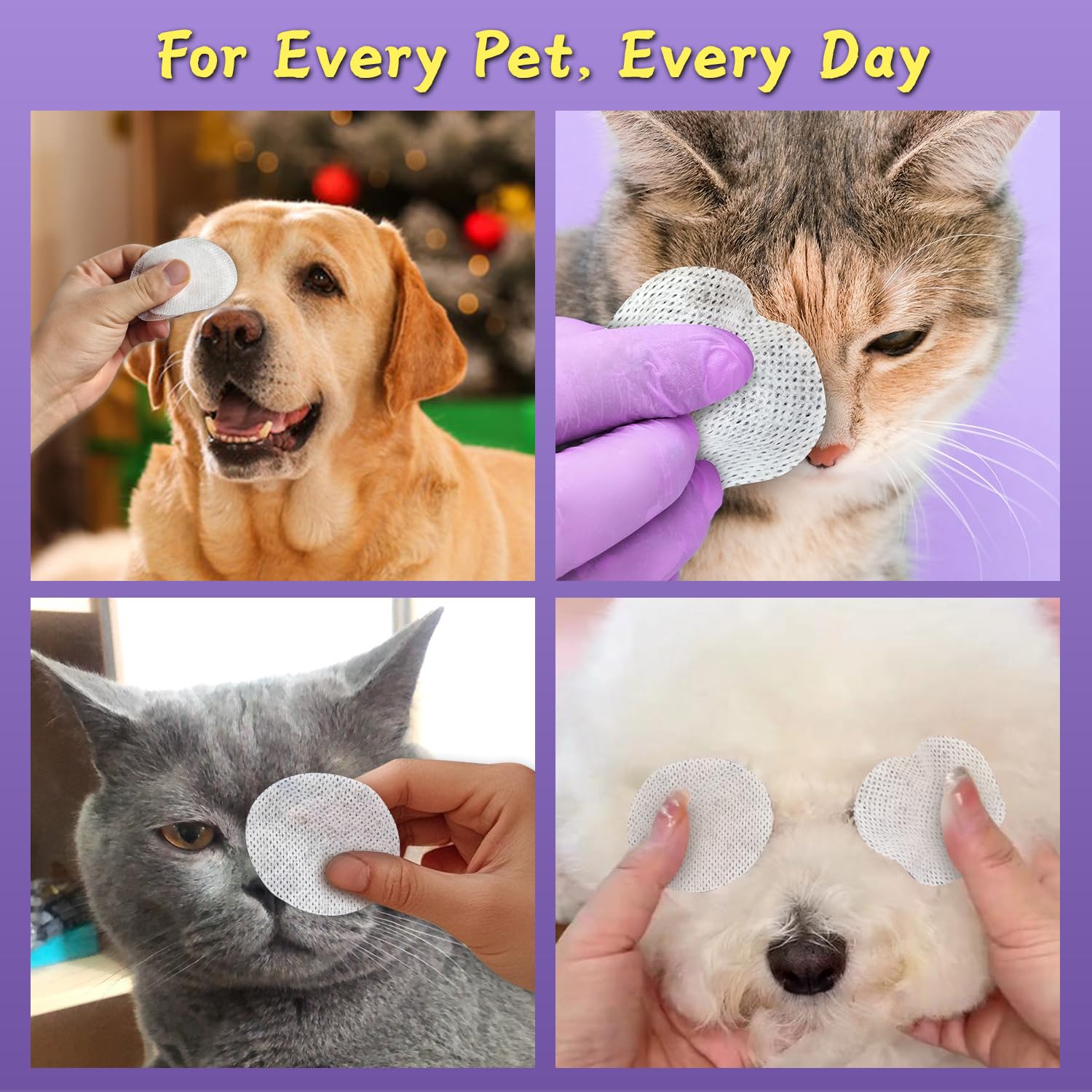 PawBubble Eye Wipes soft cross-woven fabric for gentle cleansing