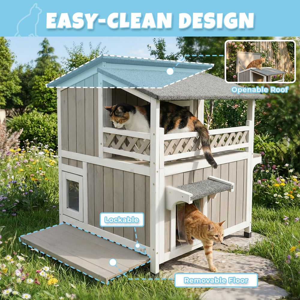 Pawbuilt sturdy wood construction for long-lasting shelter.