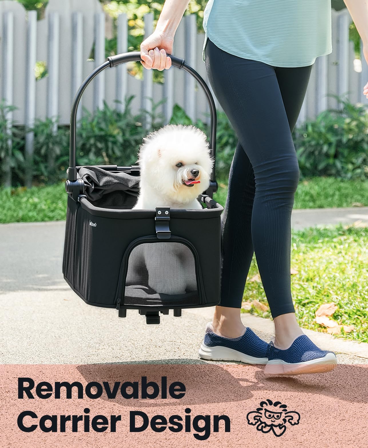 Pawccoli anti escape design, secure outings with multiple leash clips