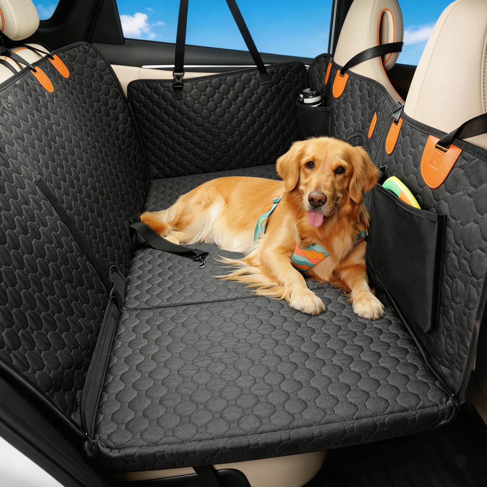 Pawccoli back seat extender for dogs expanding space on car rides