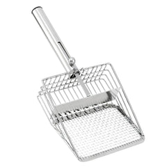 Pawccoli stainless steel litter scoop in large size for quick, thorough cleaning.
