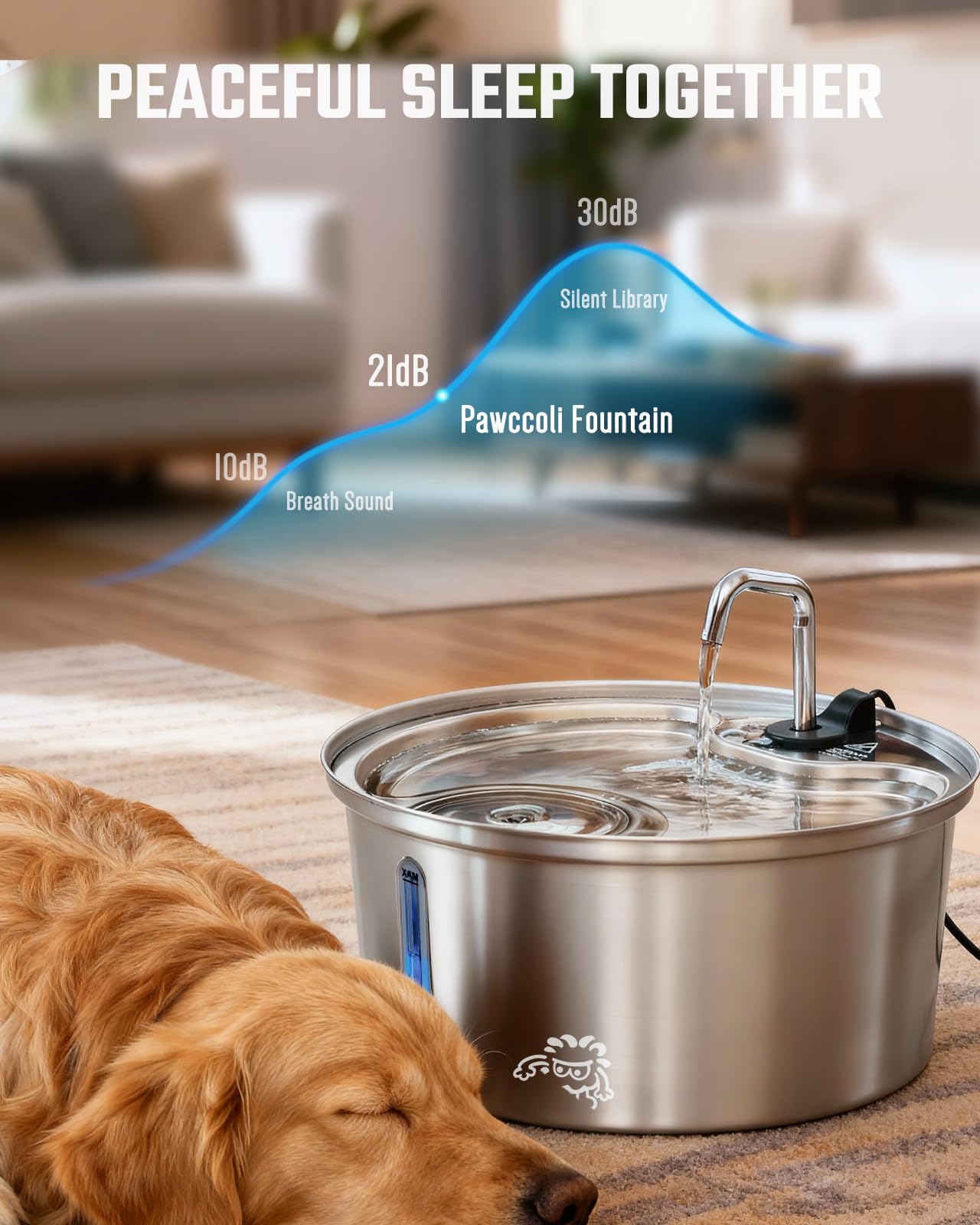 Pawccoli dishwasher-safe stainless steel body for easy cleaning and maintenance.
