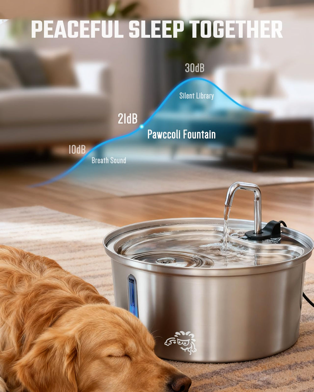 Pawccoli dishwasher-safe stainless steel body for easy cleaning and maintenance.