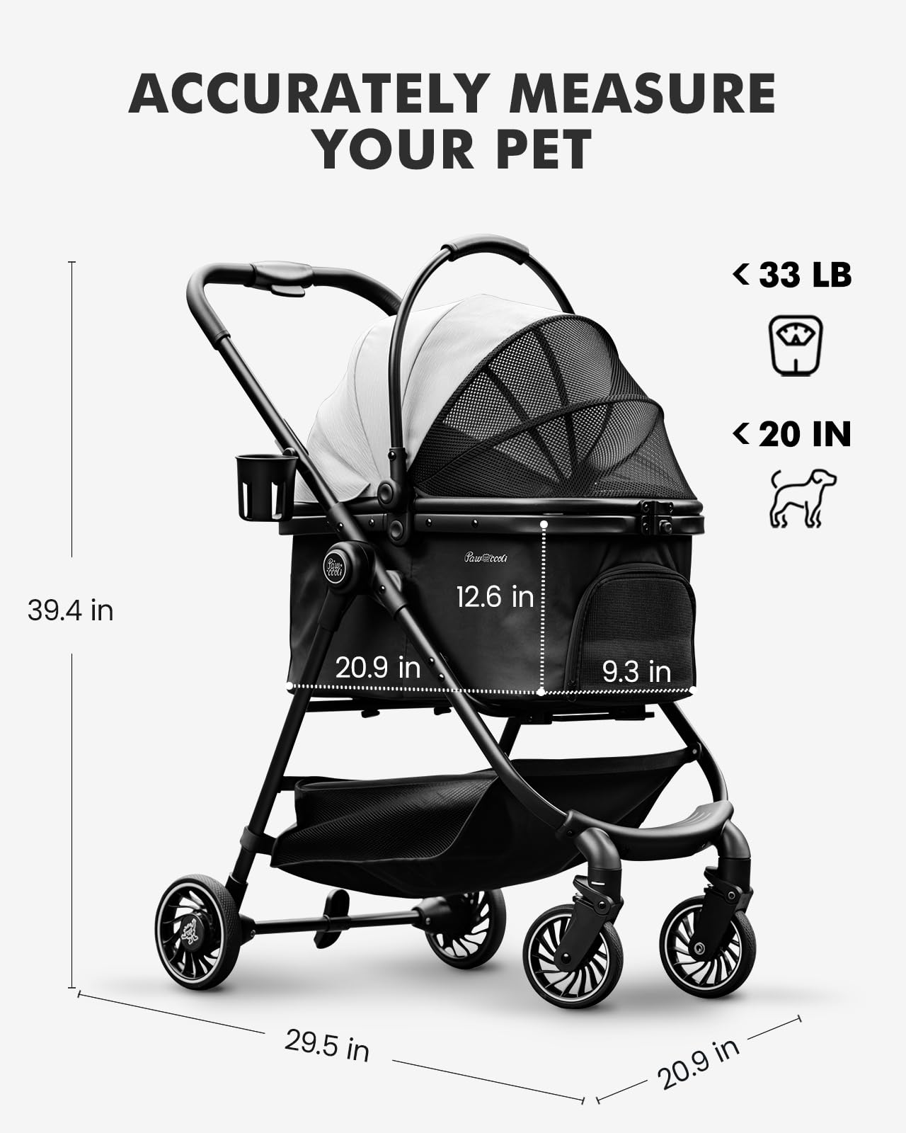 Pawccoli front-entry design allows quick pet access mid-ride