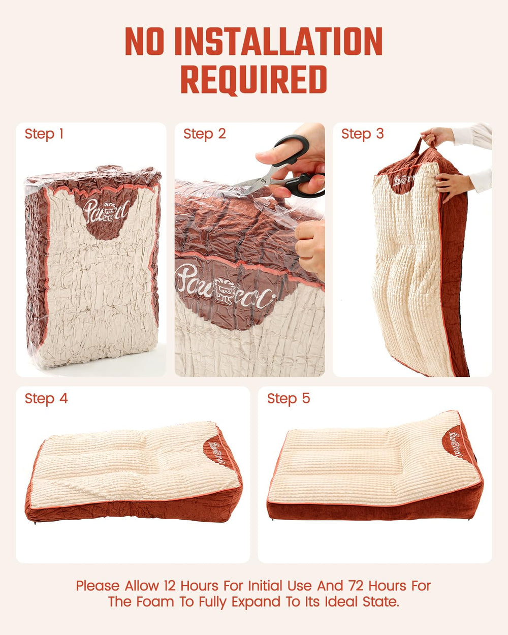 Pawccoli XL removable cover is machine-washable for easy cleaning.
