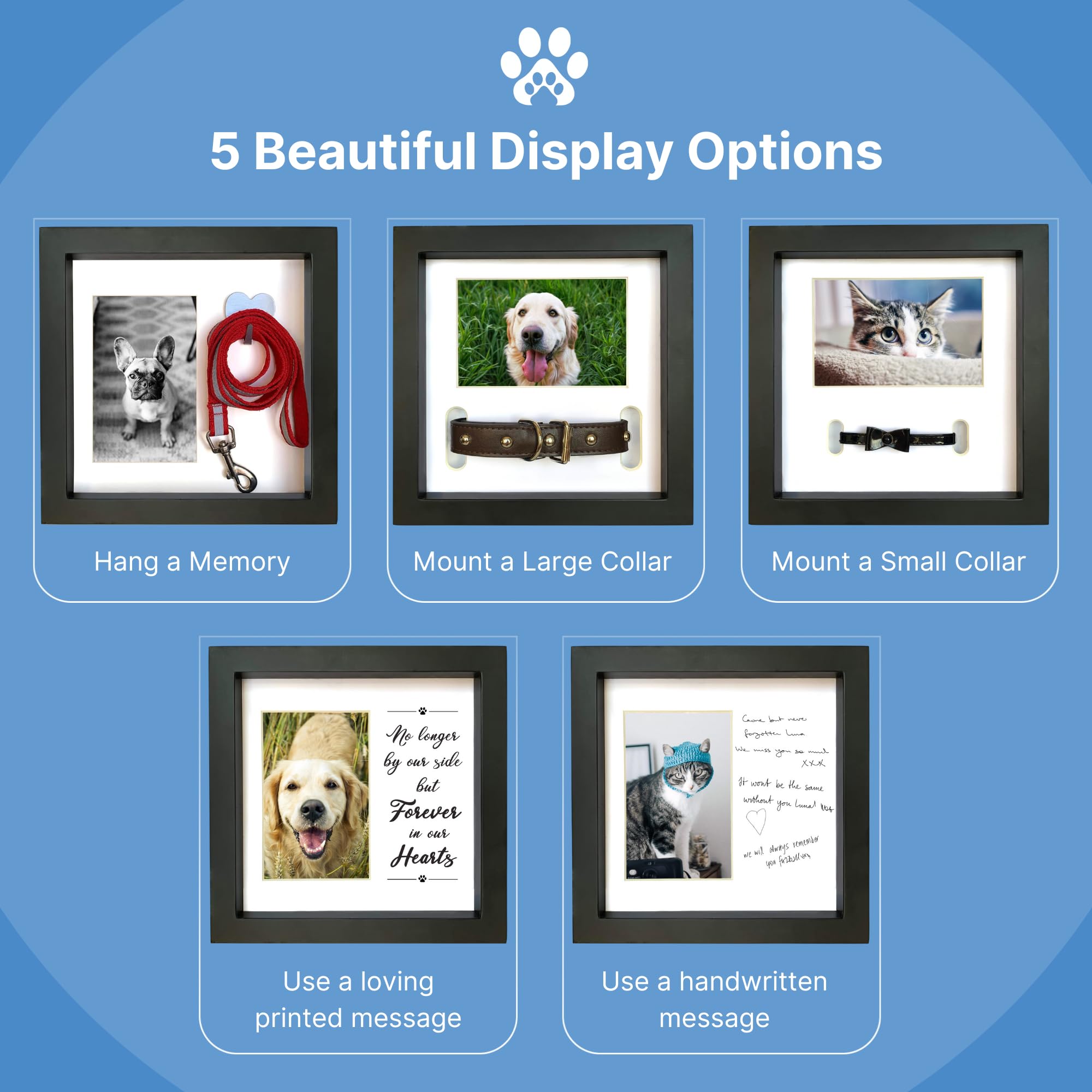 PAWCEPTIVE pet keepsake hanger presents cherished photos for tribute.
