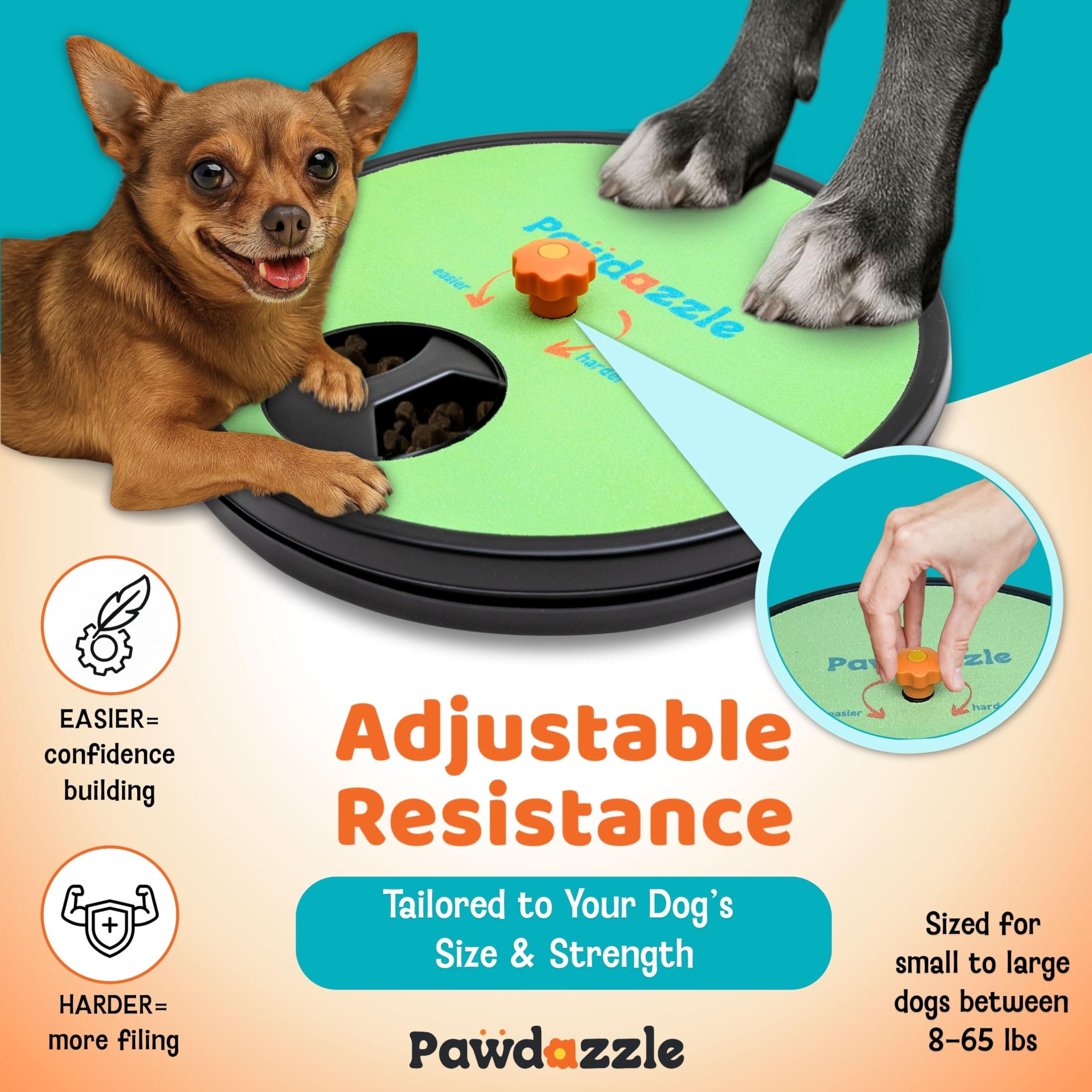 Pawdazzle nail scratch board uses nano suction pads for grip.