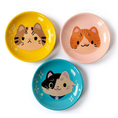 Pawdoer ceramic shallow cat dish with 6-inch opening for whisker-friendly meals.