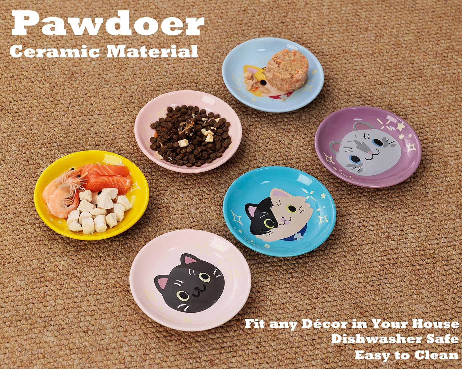 Pawdoer easy-clean, dishwasher and microwave safe bowl.