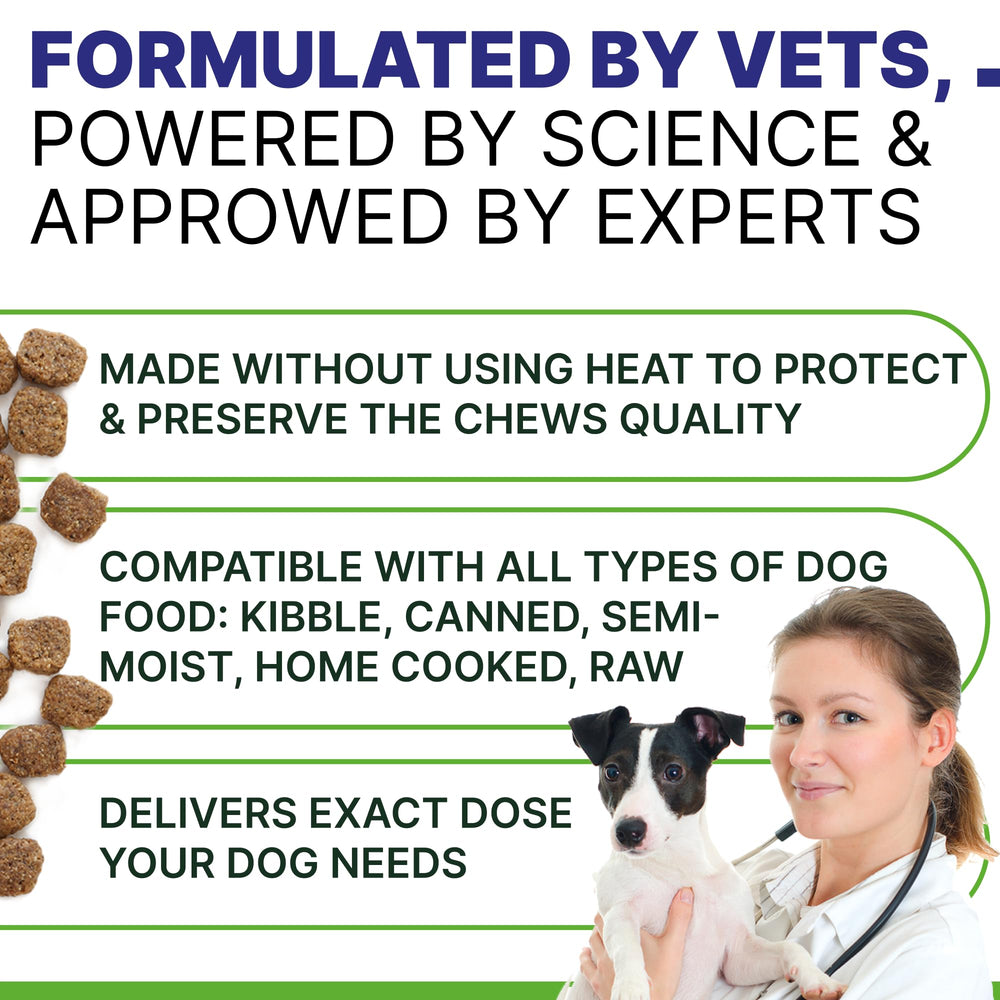 Pawsential No Poo Chews enzyme-blend label emphasizes gut support.