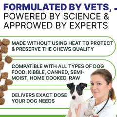 Pawsential No Poo Chews enzyme-blend label emphasizes gut support.