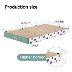 PAWSFANS Cat Scratcher Durable Corrugated Board delivers long-lasting claw satisfaction.