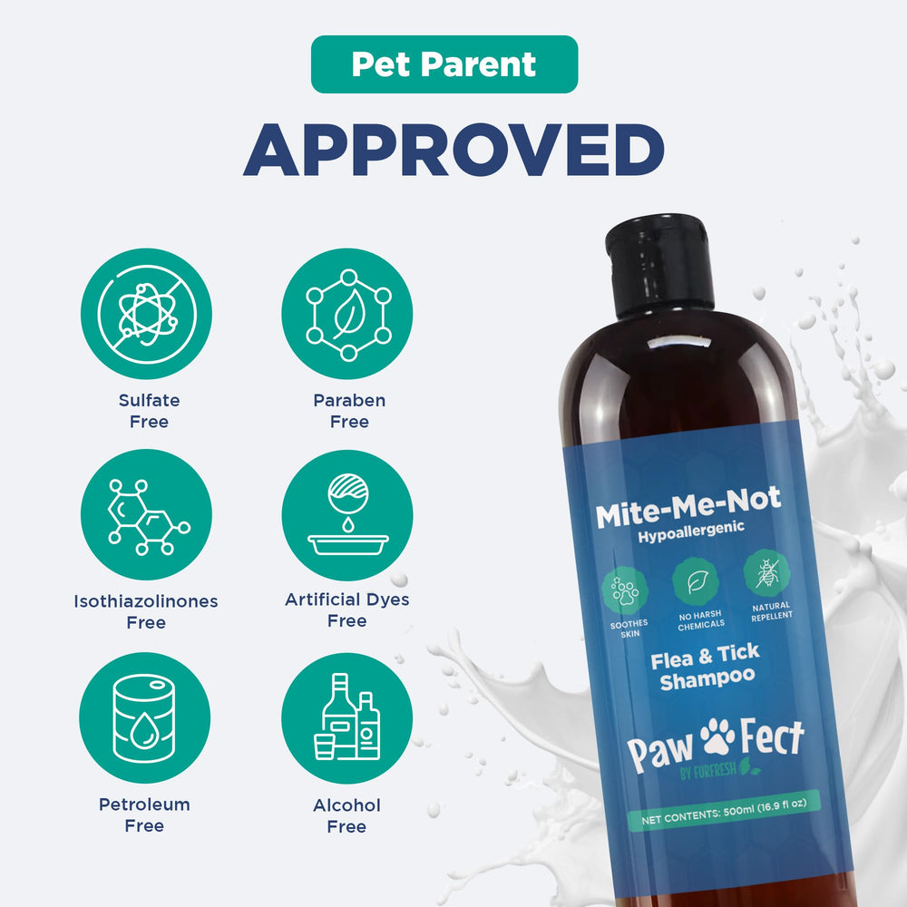 Pawfect by FurFresh deep cleaning foam on coat lifts dirt and oil.