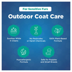 Pawfect by FurFresh mite me not formula label preview for outdoor-safe cleansing for active dogs.