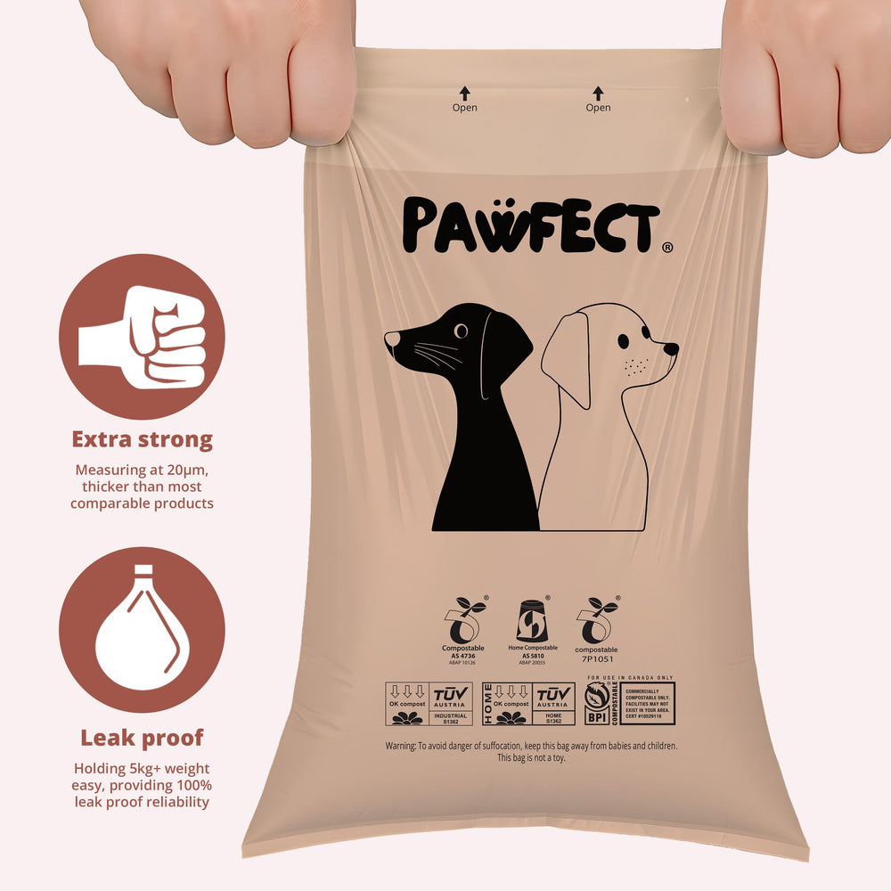 Pawfect large 13x9 poop bags handle bigger messes