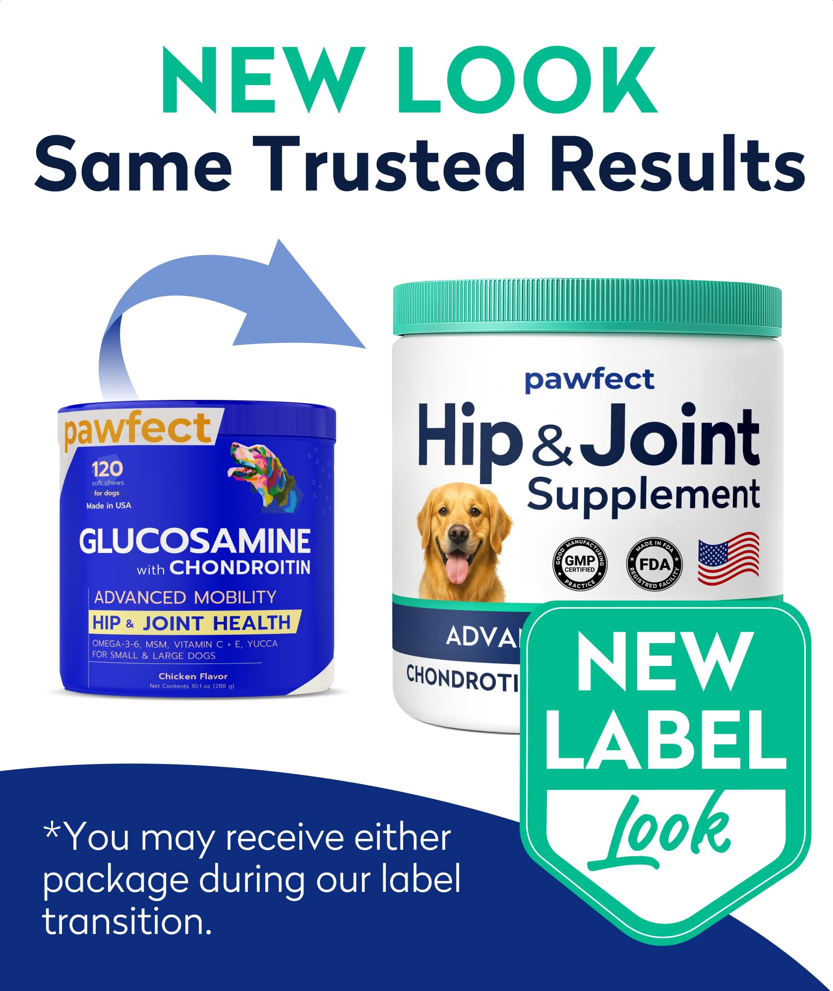PAWFECTCHEW 180-count jar for daily supplementation