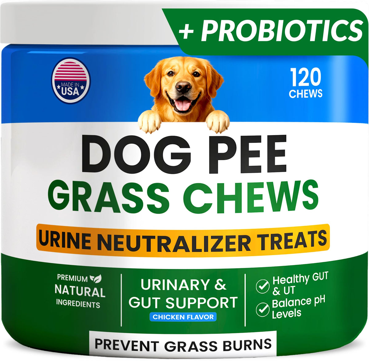PAWFECTCHEW green grass dog chews jar promotes lawn health and balanced dog urine