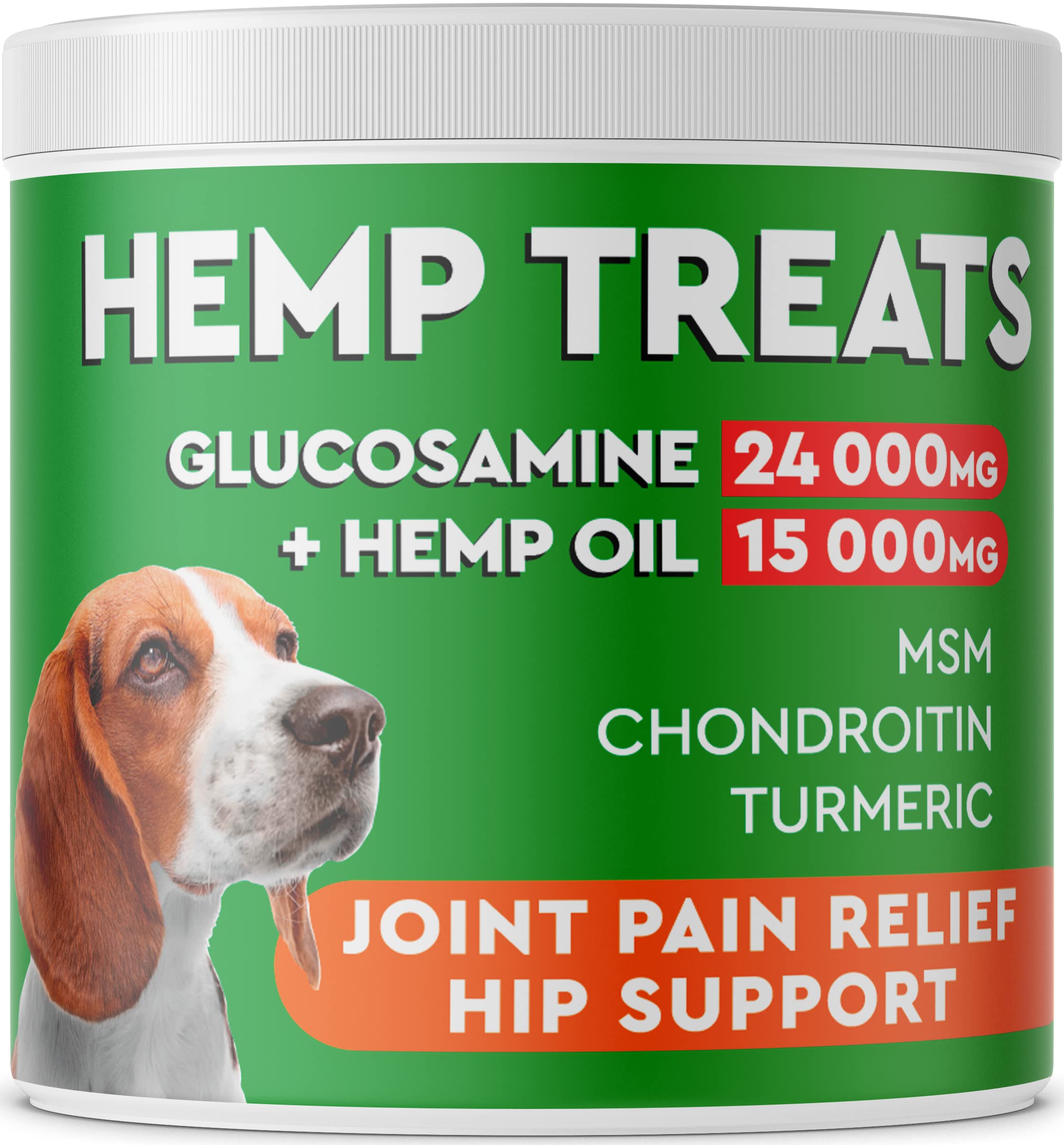 PAWFECTCHEW hip joint chews bottle pour showing mobility support for dogs