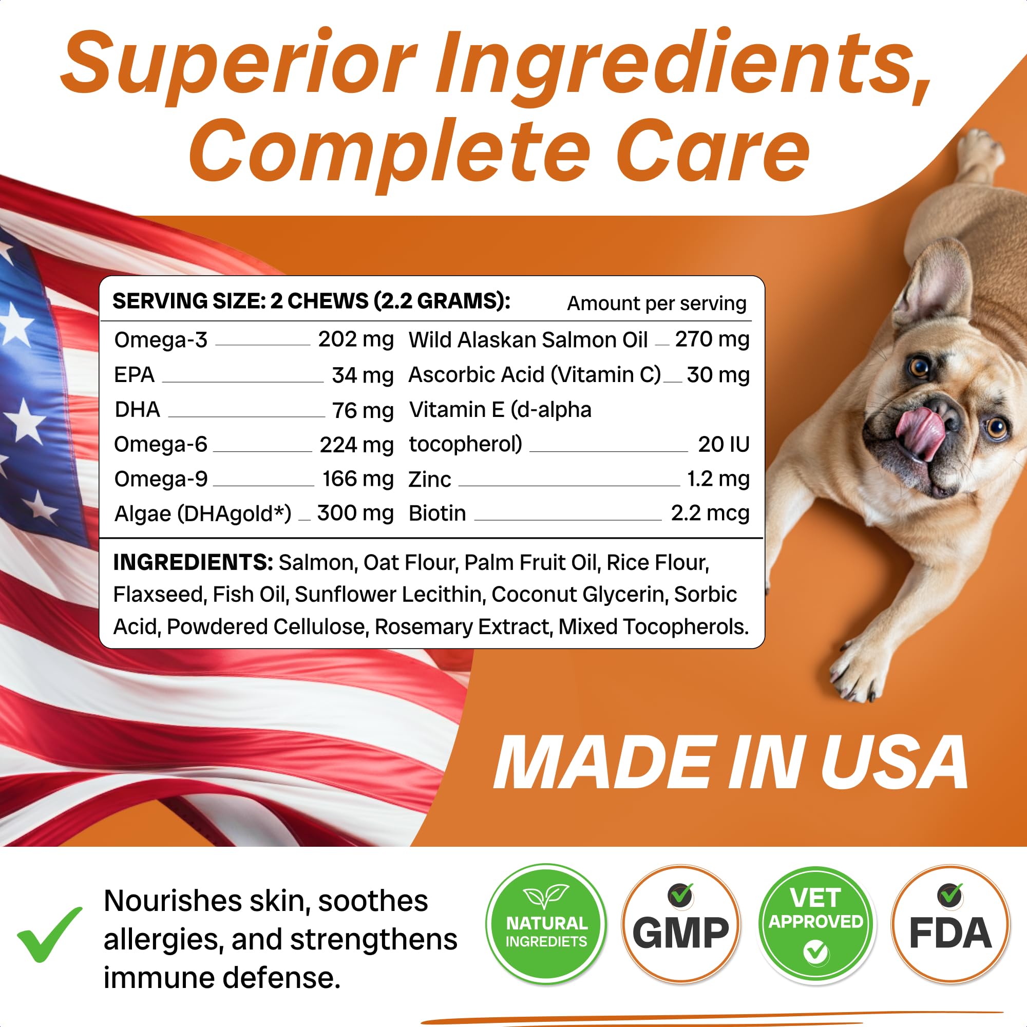 PAWFECTCHEW EPA DHA dog chews for immune and brain support.