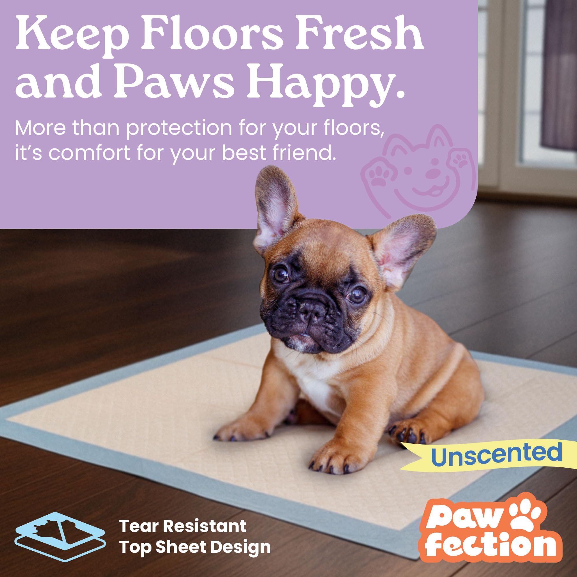 Pawfection pad holds up to 4 cups of liquid for reliable potty training.
