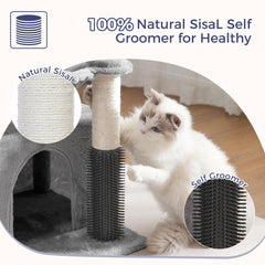 Pawfessor cat tree removable perch: versatile window view and lounging space.