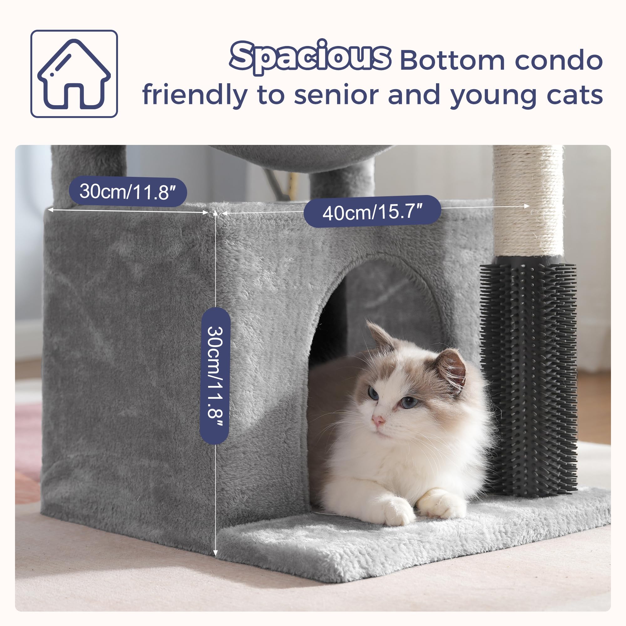 Pawfessor cat tree round metal frame: enhanced stability for active cats.