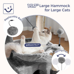 Pawfessor cat tree natural sisal posts: durable outlets for scratching and claw care.