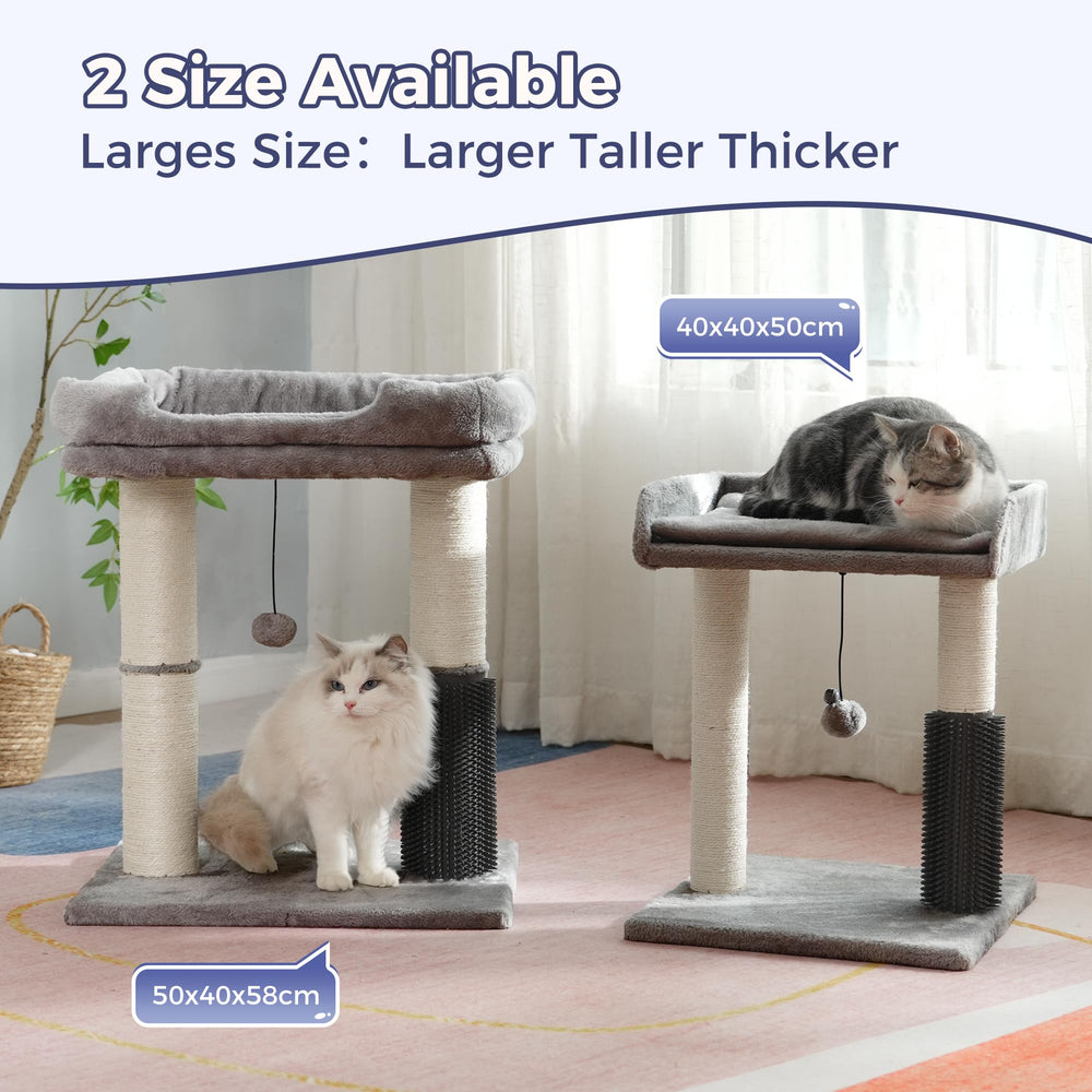 Pawfessor cat tree tower sturdy base and thick posts ensure stability.