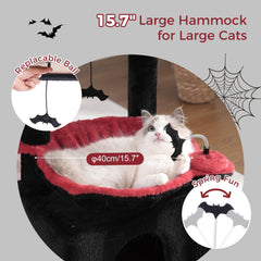 Pawfessor Gothic Cat Tree scratching post highlights natural sisal for healthy claw activity.
