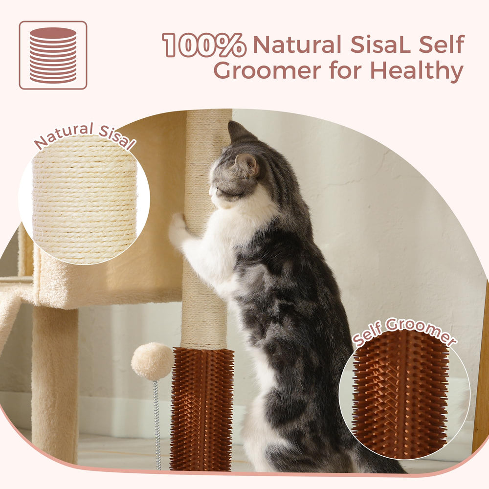 Pawfessor self-groomer encourages grooming without leaving the perch.