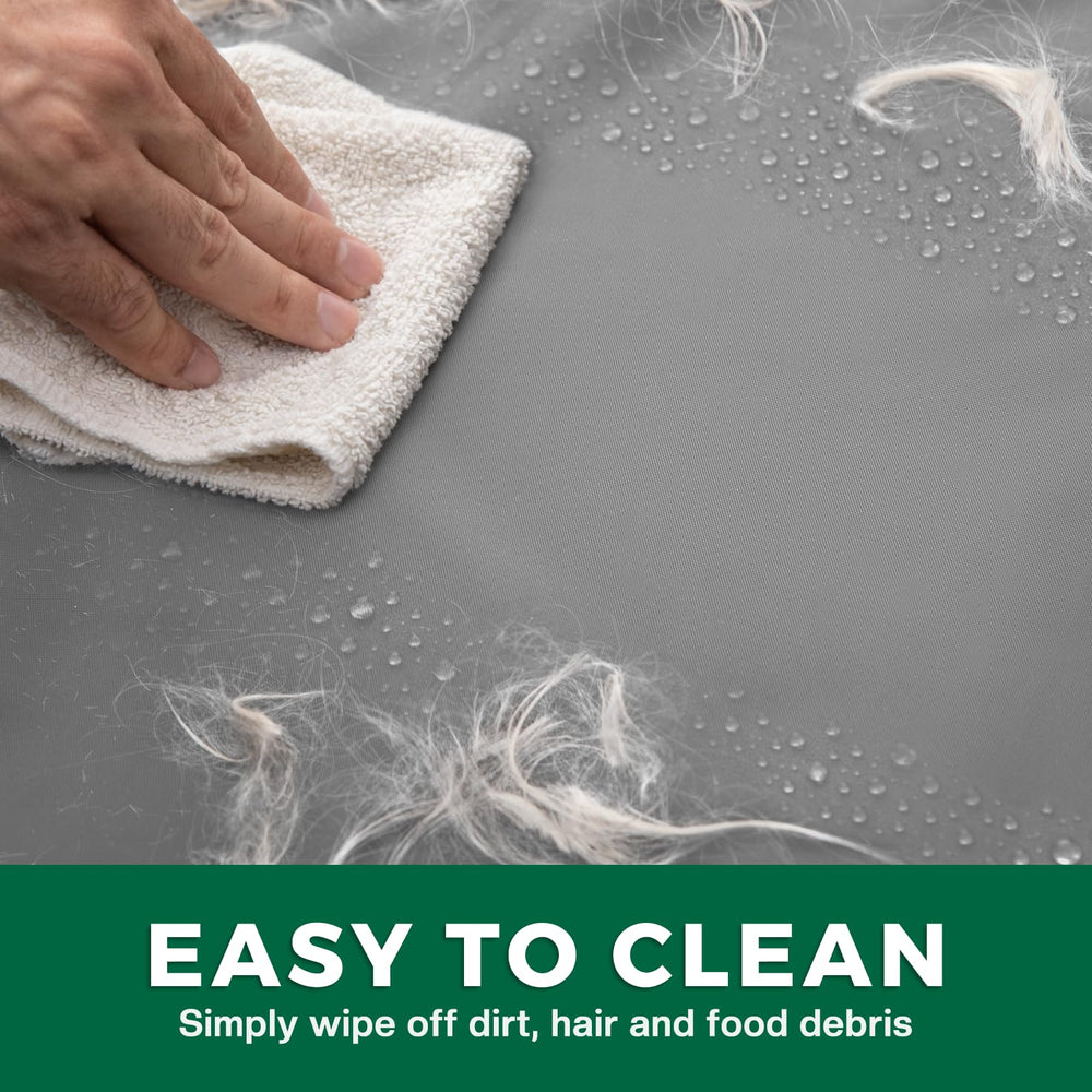 PAWFINITY easy-clean dog bed cover keeps hair and dirt on the surface for quick wipe-downs