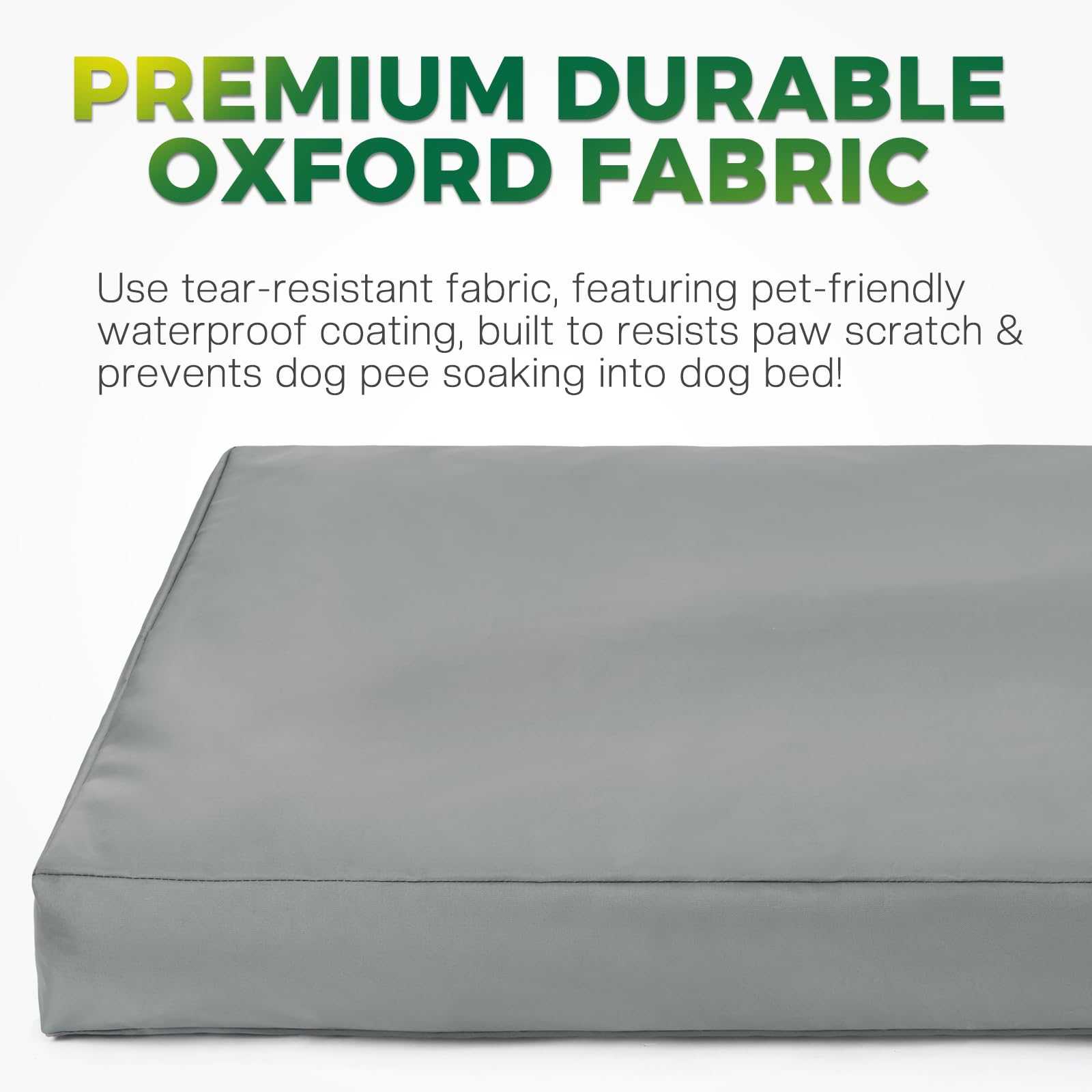 PAWFINITY indoor-outdoor dog bed cover in grey suits crates and outdoor use