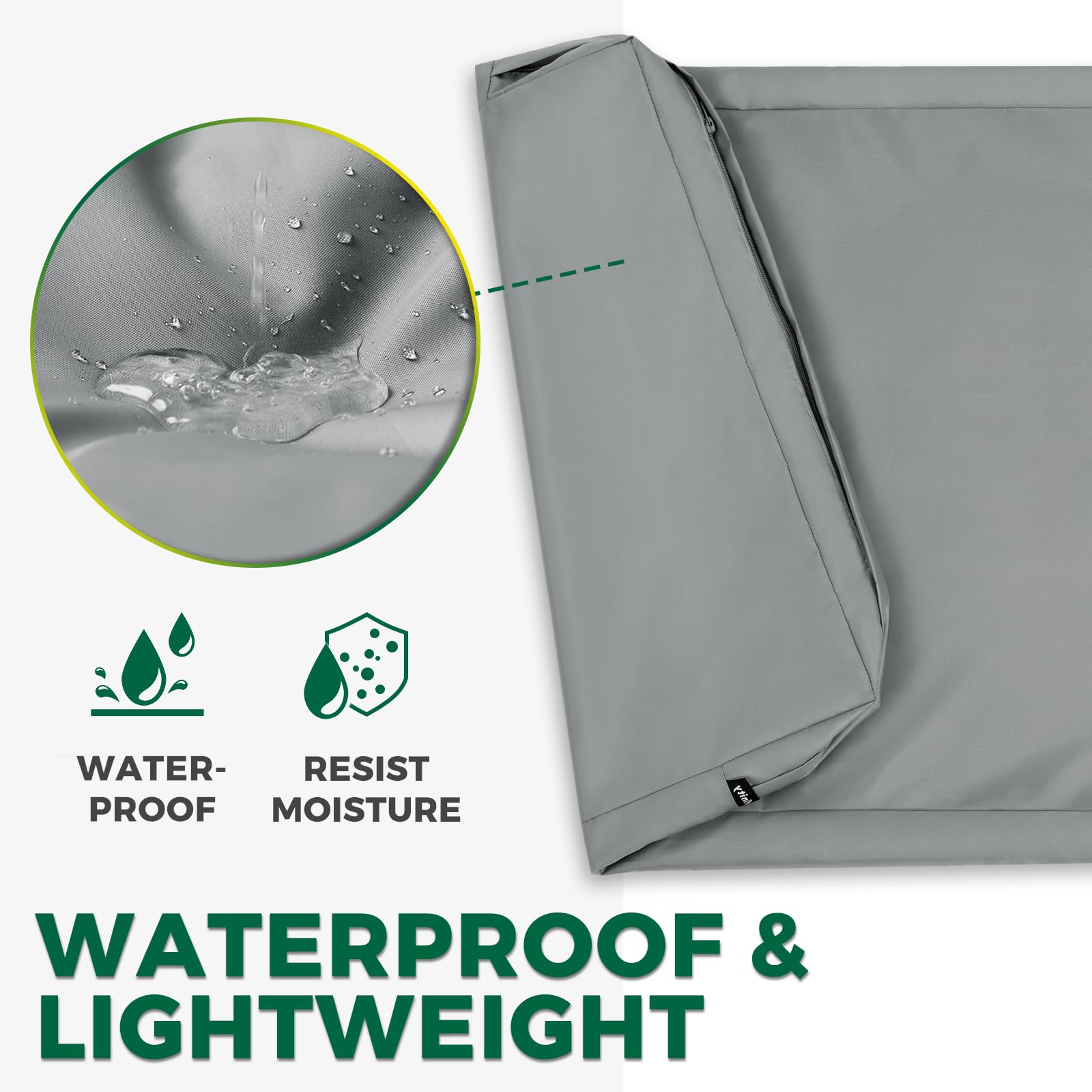 PAWFINITY pet-hair resistant cover reduces fur on the bed and surrounding area.