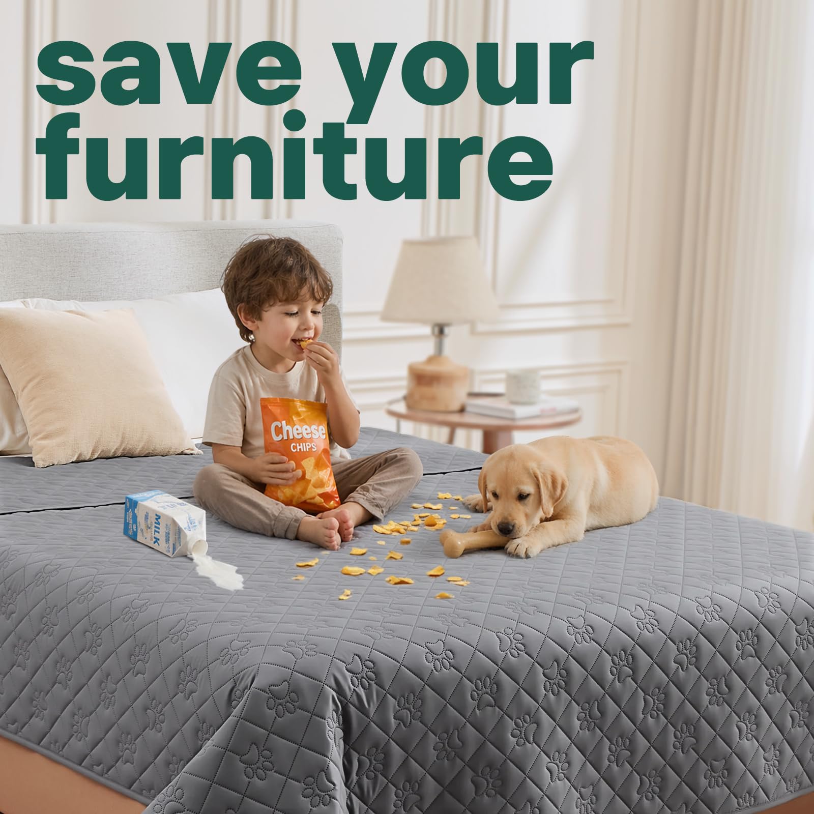 PAWFINITY universal-fit protector shields couches and beds alike.