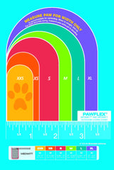 PawFlex Medimitt inside-out wound pad orientation for proper placement.