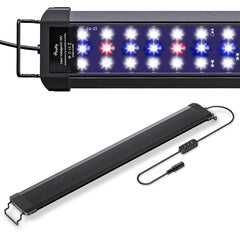 Pawfly 18W aquarium LED light full spectrum highlights fish colors clearly