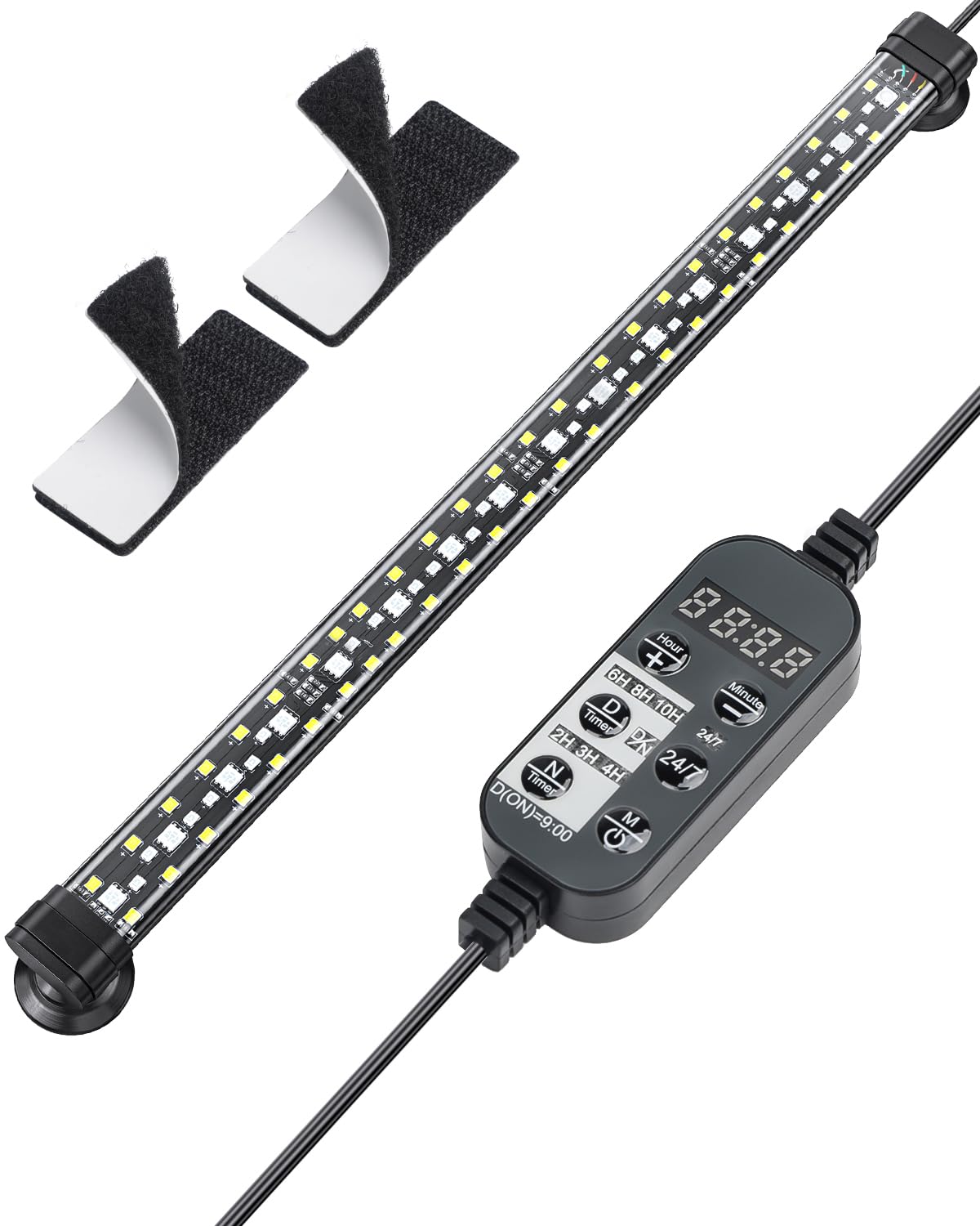 Pawfly 8W aquarium LED light with full spectrum enhances colors in your tank.