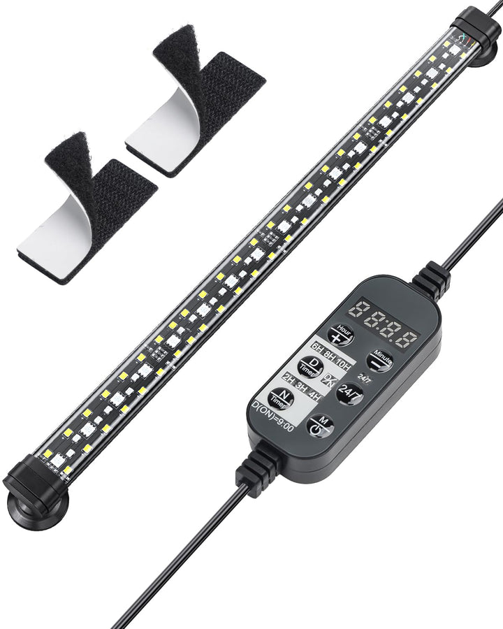 Pawfly 8W aquarium LED light with full spectrum enhances colors in your tank.