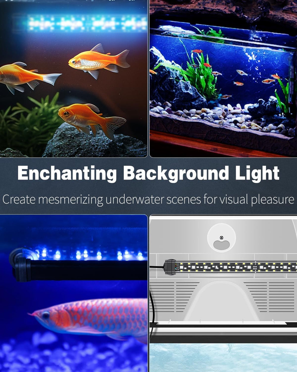 Pawfly 8W light is IPX8 waterproof, suited for humid fish tanks.