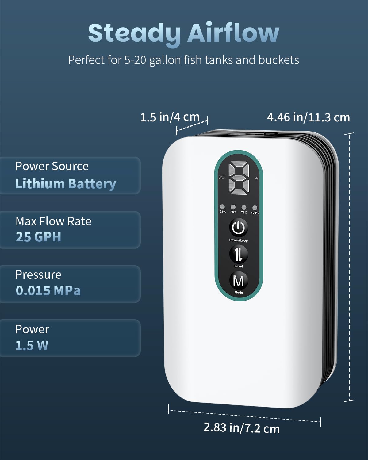 Pawfly aerator dual modes for continuous or intermittent airflow