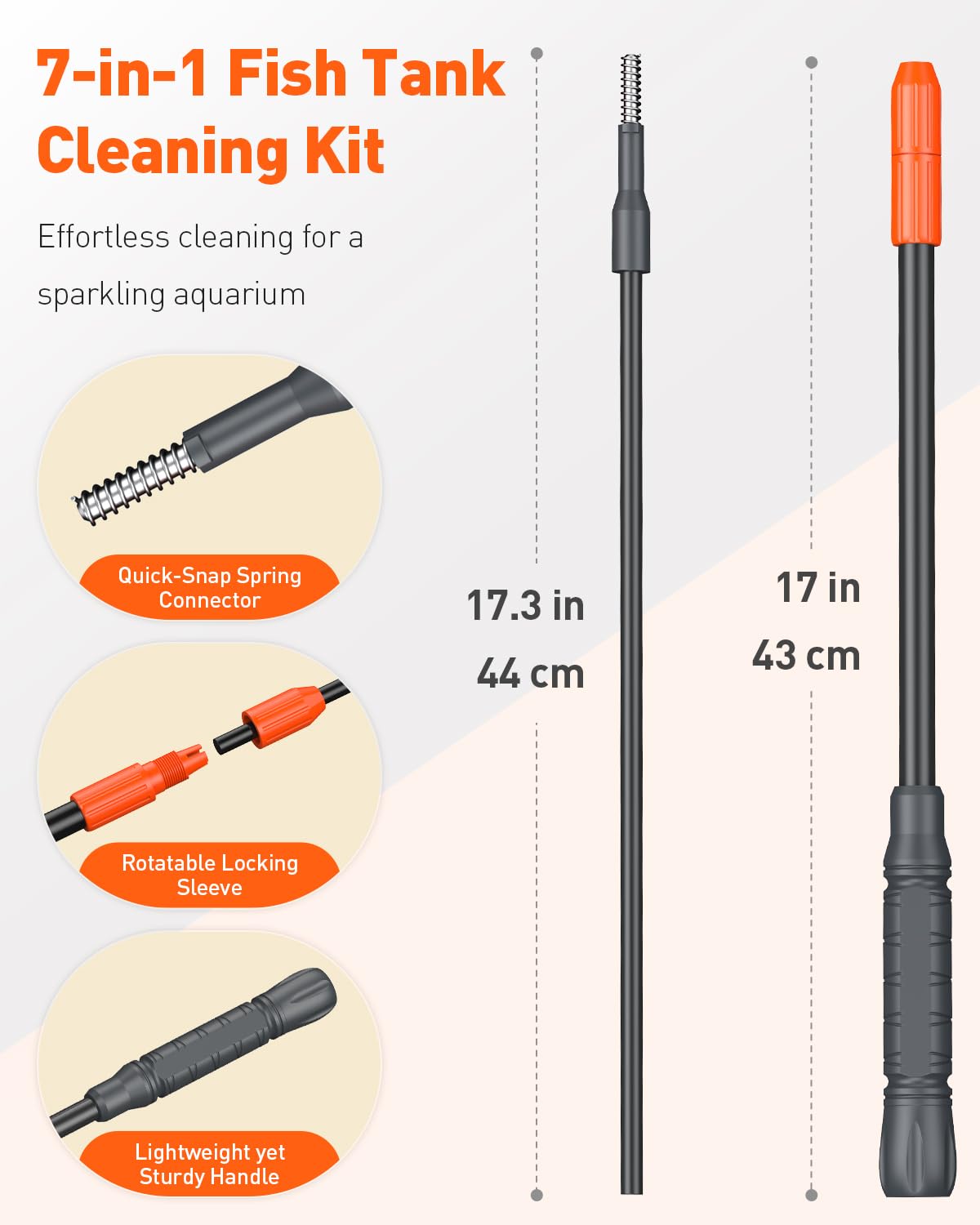 Pawfly algae scraper stainless steel head for precise removal.