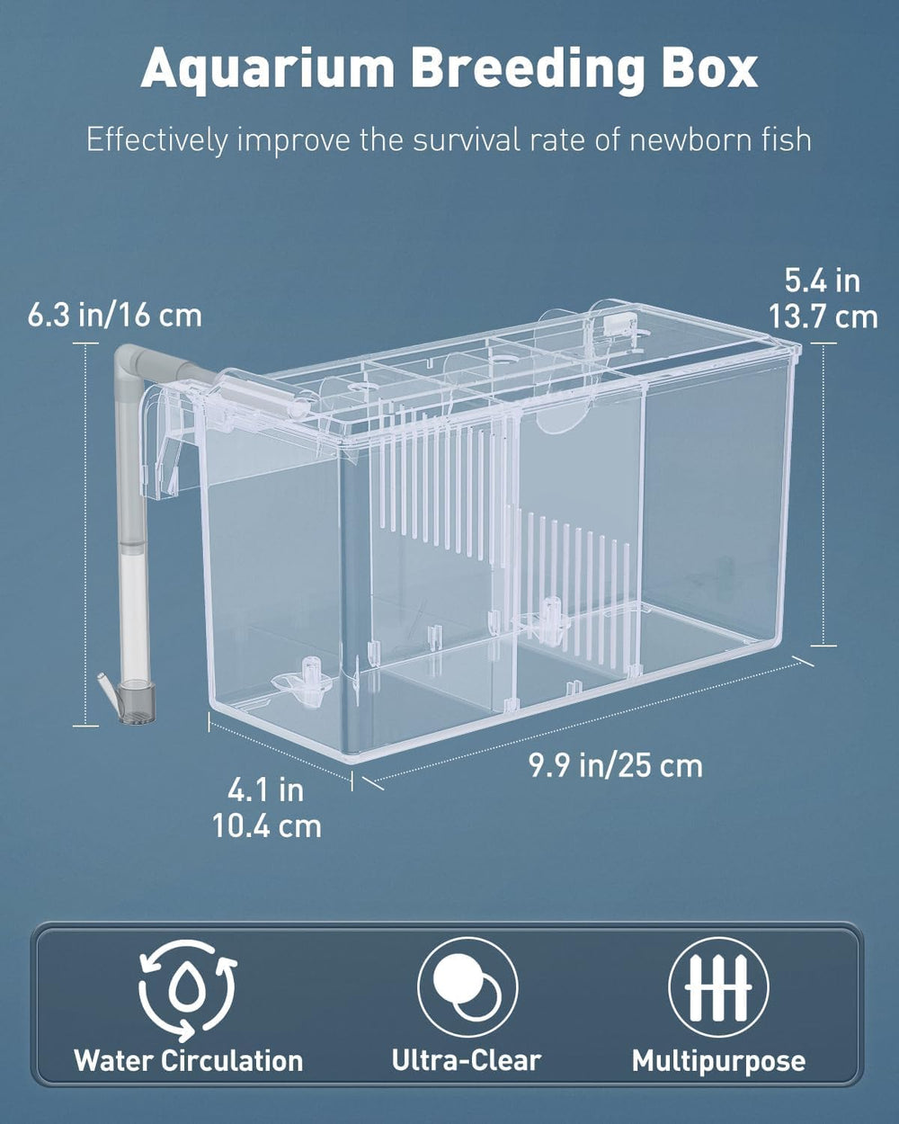 Pawfly three-chamber breeding box showing removable dividers for isolation