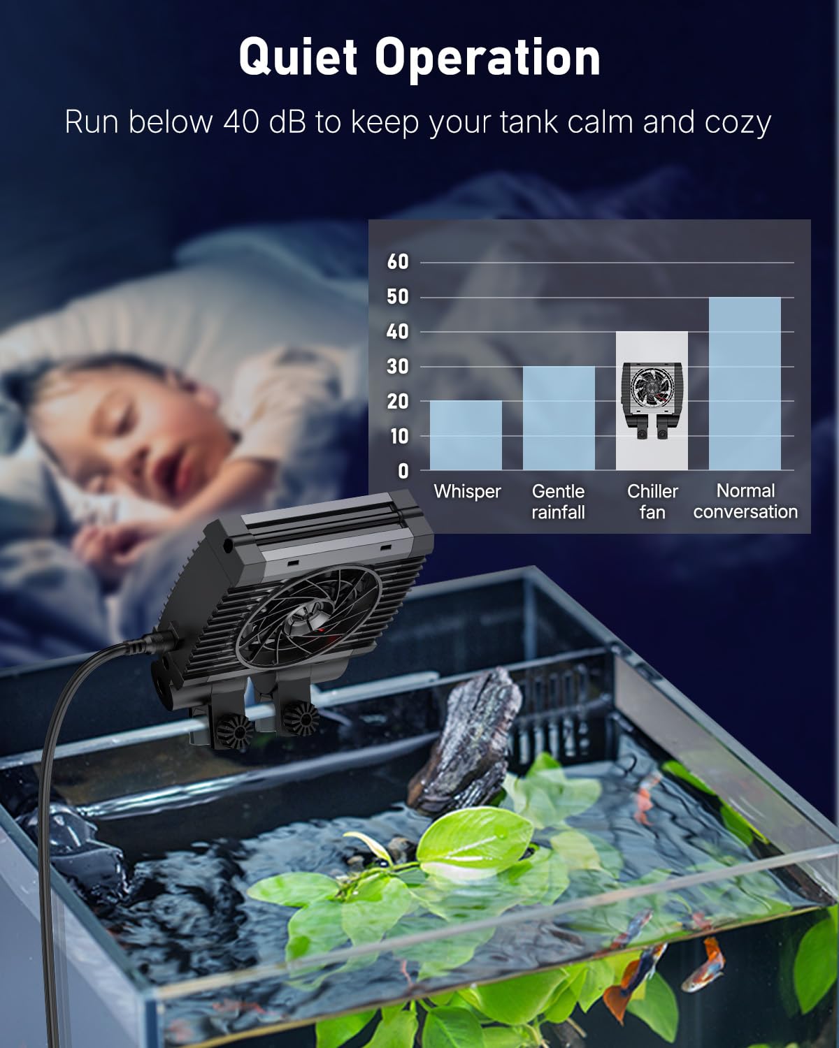 Pawfly chiller fan with heavy-duty brackets for secure mounting