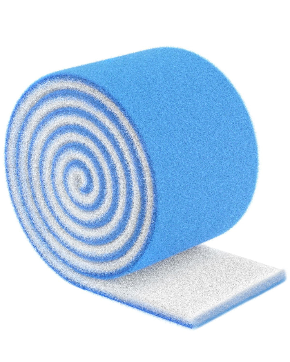 Pawfly aquarium filter floss roll in blue and white design for clearer water