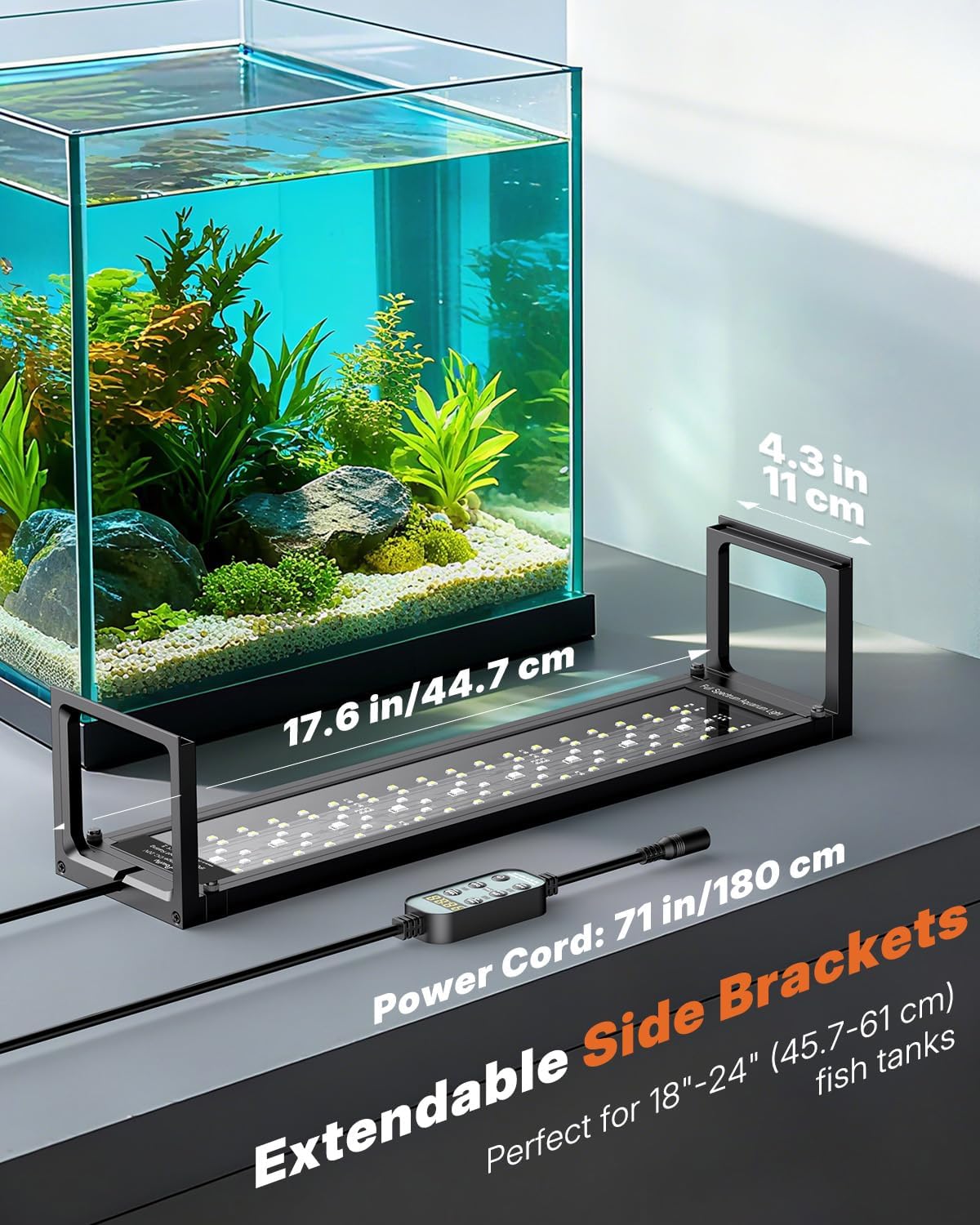 Pawfly adjustable brightness supports plant growth and reef tanks