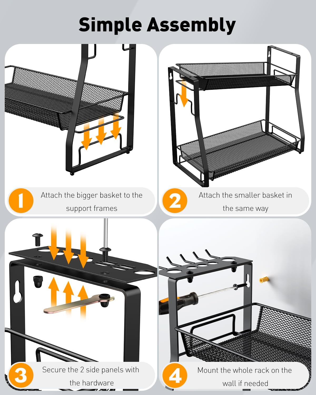 Pawfly Aquarium Tool Organizer easy assembly with included hardware