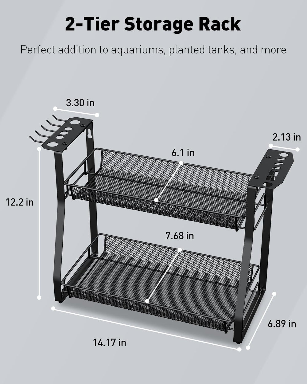 Pawfly Aquarium Tool Organizer mesh baskets promote airflow and quick drying
