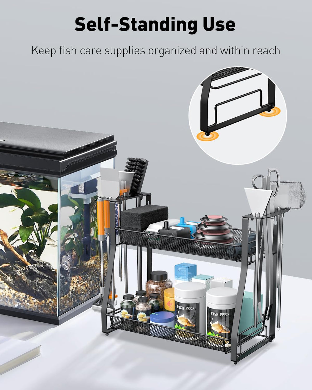 Pawfly Tool storage maximizes tank workspace and terrarium versatility